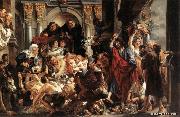 JORDAENS, Jacob Christ Driving the Merchants from the Temple Germany oil painting artist